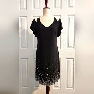 NEW PRICE: MSK Black Dress with Pearls & Embellishments
